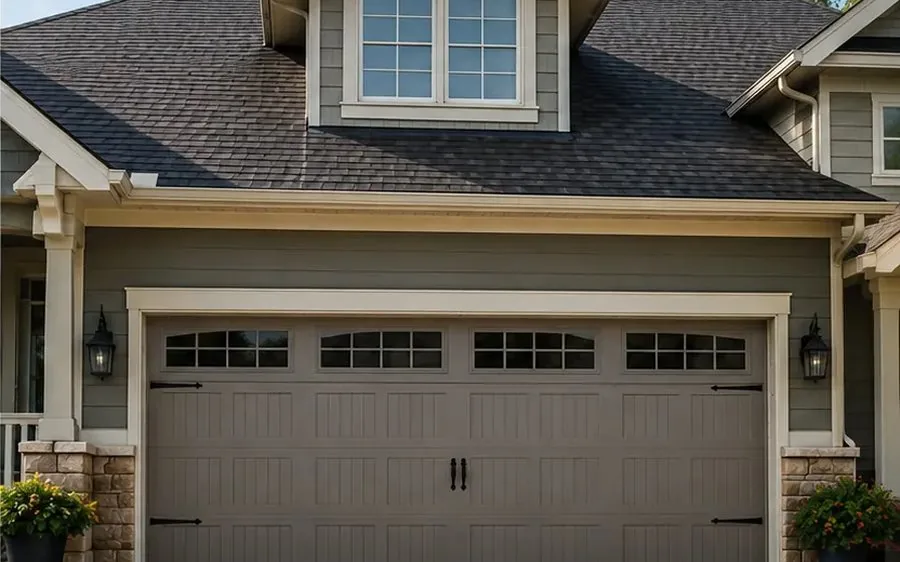 Impact Overhead Doors technician replacing a garage door torsion spring in Austin